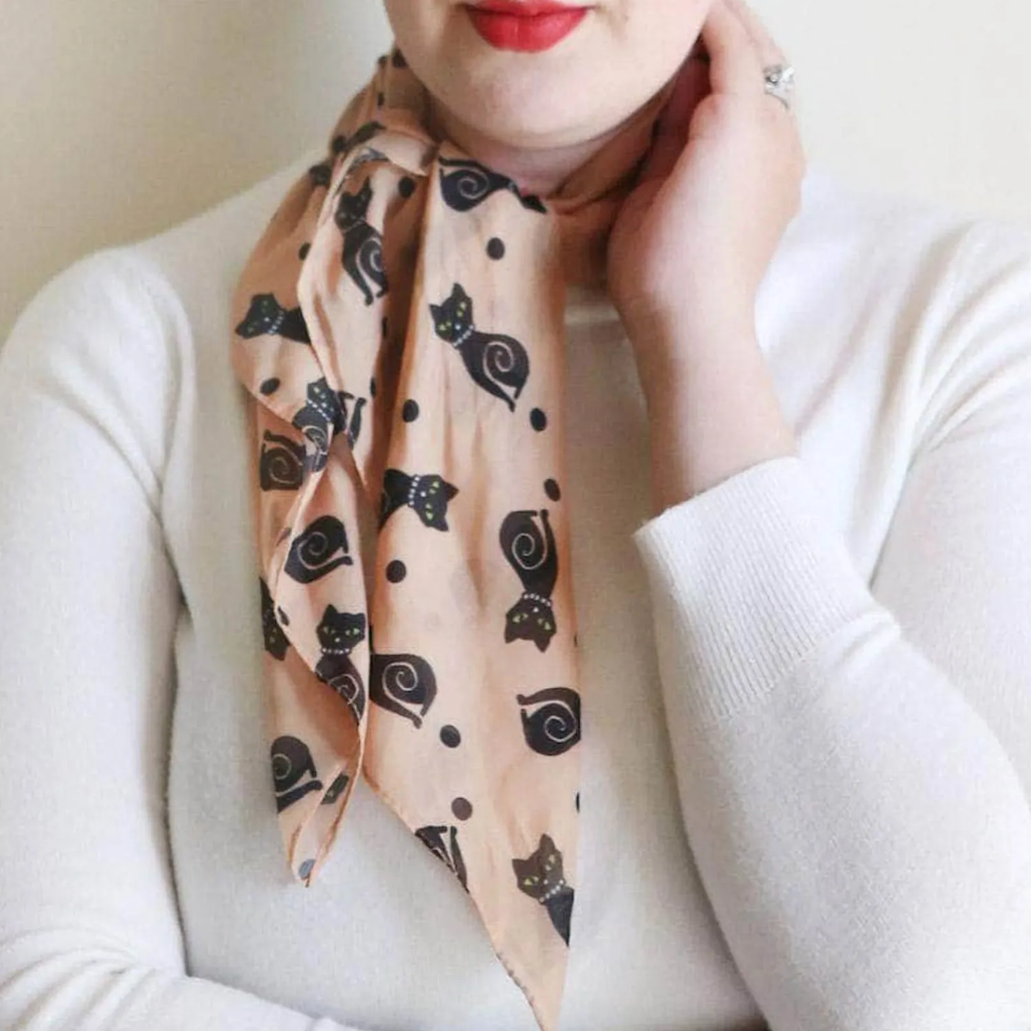 Meow At Midnight Head Scarf^Erstwilder New