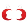 Moon Mirror Drop Earrings - Red^Erstwilder