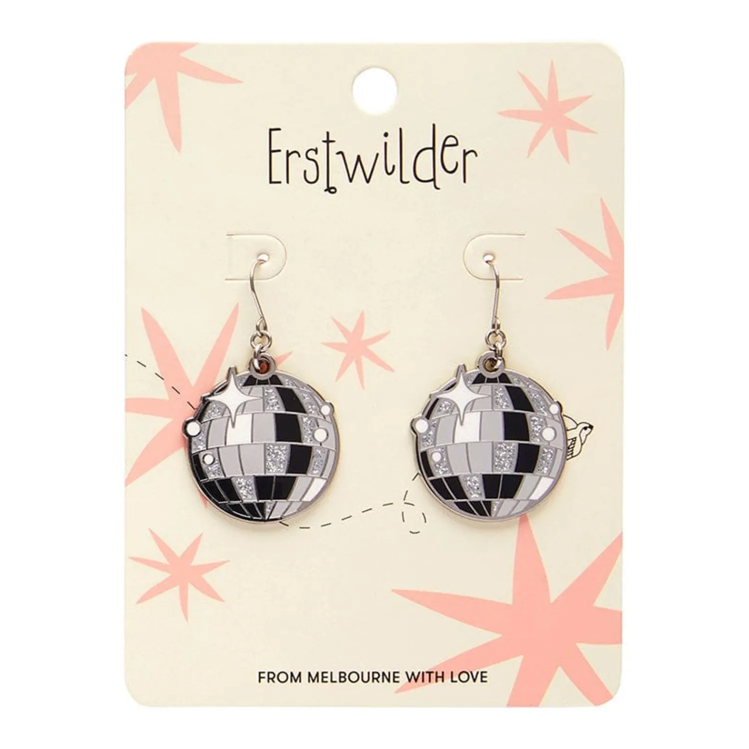 Mosaic Mirror Enamel Drop Earrings^Erstwilder Clearance
