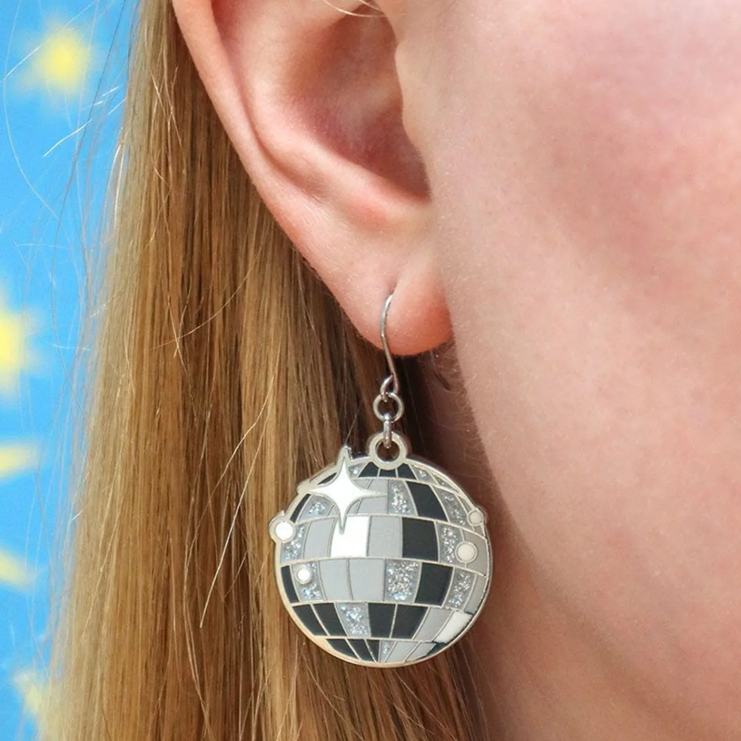 Mosaic Mirror Enamel Drop Earrings^Erstwilder Clearance