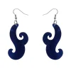 Nouveau Ripple Glitter Resin Drop Earrings - Dark Blue^Erstwilder Online