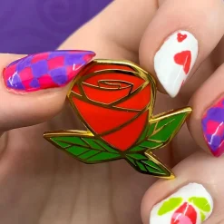 Painted Rose Enamel Pin^Erstwilder Clearance