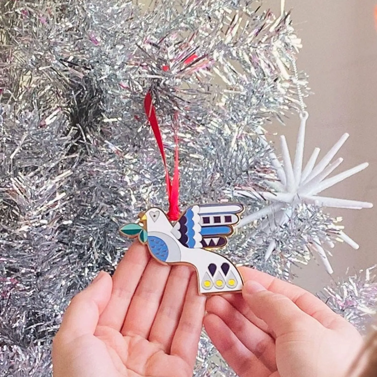 Peace & Love Enamel Tree Ornament^Erstwilder Best