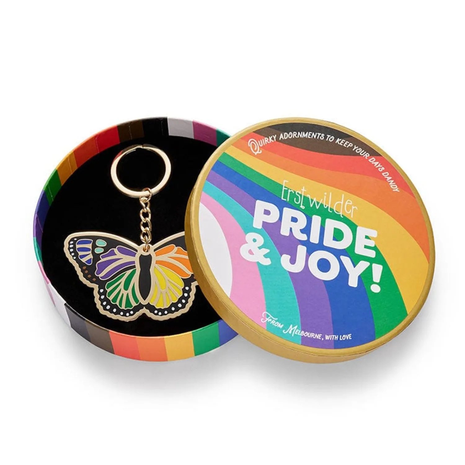 Prince Of Pride Butterfly Enamel Key Ring^Erstwilder Best