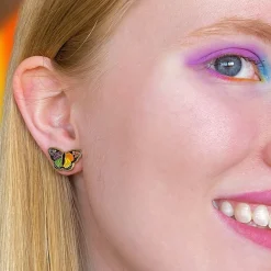 Prince Of Pride Butterfly Enamel Earrings^Erstwilder Best