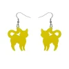 Pussy Cat Bubble Resin Drop Earrings - Yellow^Erstwilder Clearance