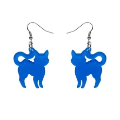 Pussy Cat Bubble Resin Drop Earrings - Blue^Erstwilder Online