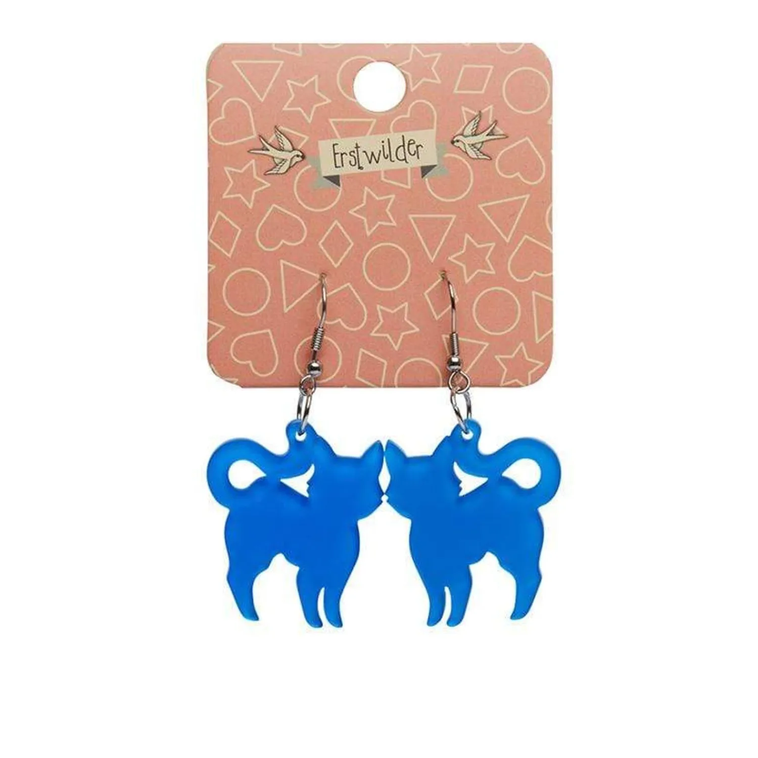 Pussy Cat Bubble Resin Drop Earrings - Blue^Erstwilder Online