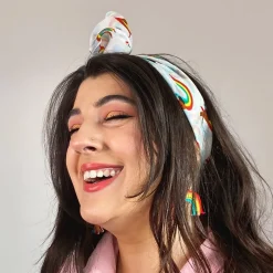 Rainbow Ruff Head Scarf White^Erstwilder Sale