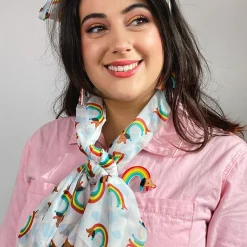 Rainbow Ruff Neck Scarf White^Erstwilder Best