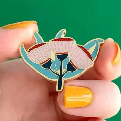 Ruby Red-Flowering Gum Enamel Pin^Erstwilder Best