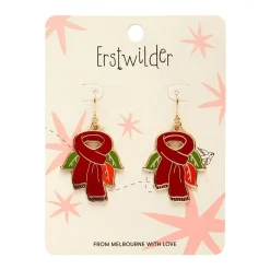 Scarf Souvenir Enamel Drop Earrings^Erstwilder