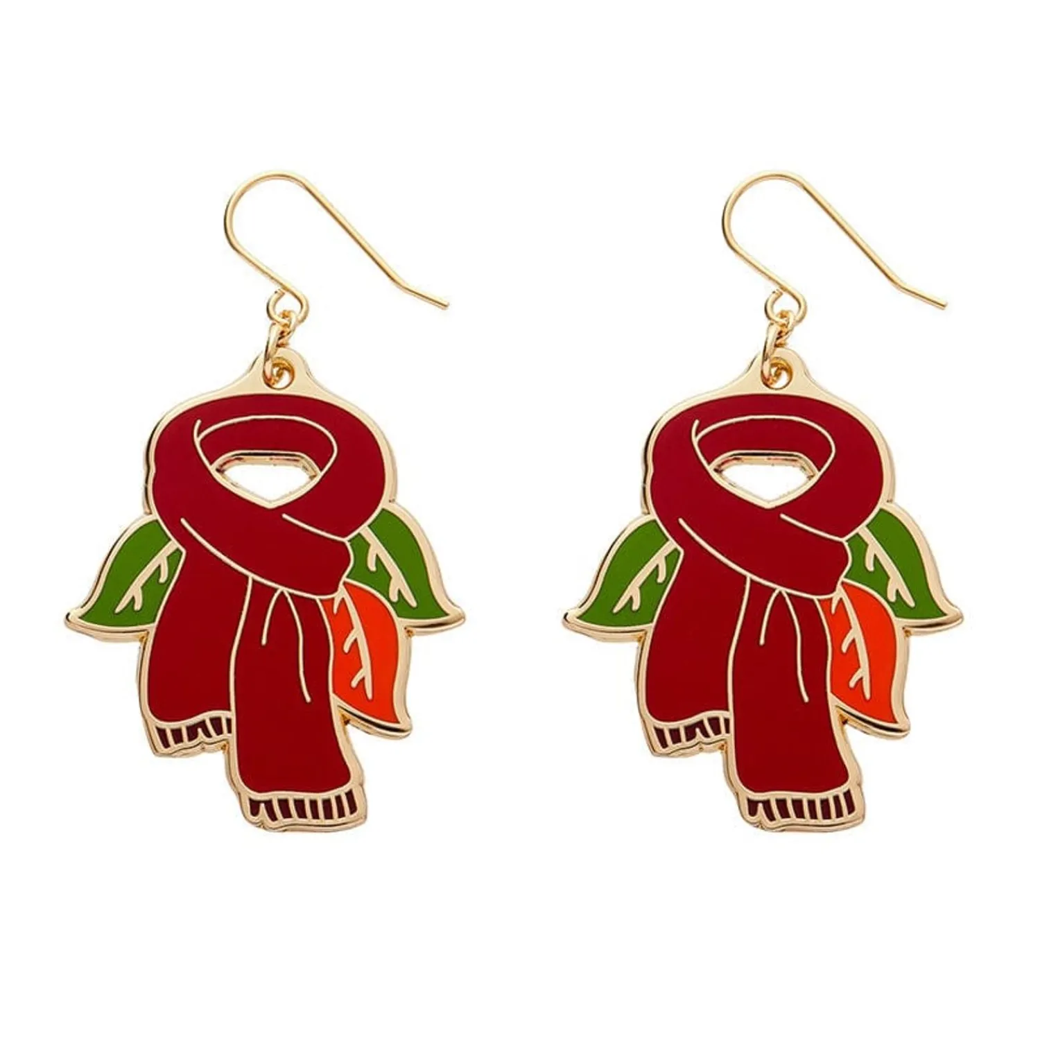 Scarf Souvenir Enamel Drop Earrings^Erstwilder