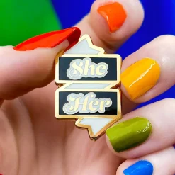 She/Her Pronoun Enamel Pin^Erstwilder Best