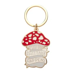Shiitake Happens Enamel Key Charm^Erstwilder