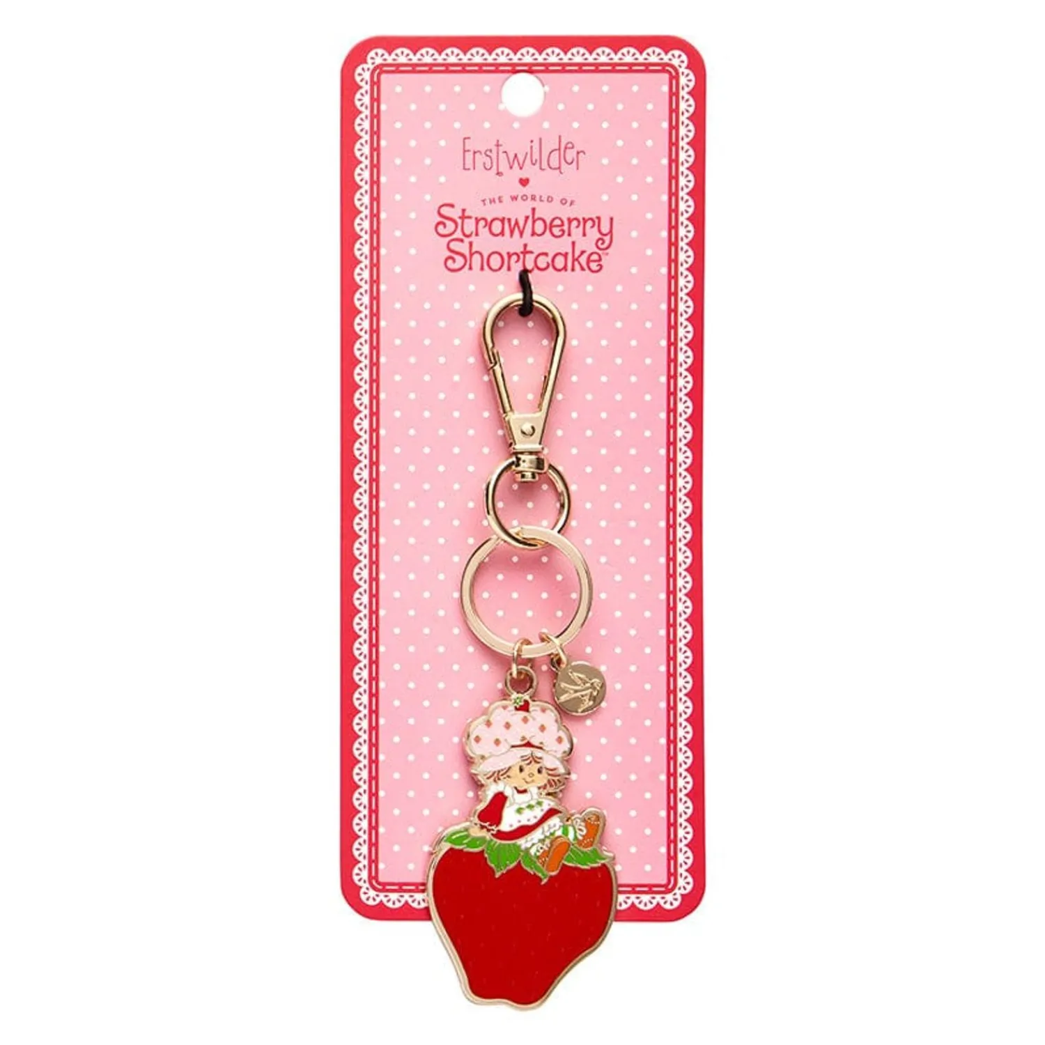 Sitting On A Strawberry Enamel Key Ring^Erstwilder Best