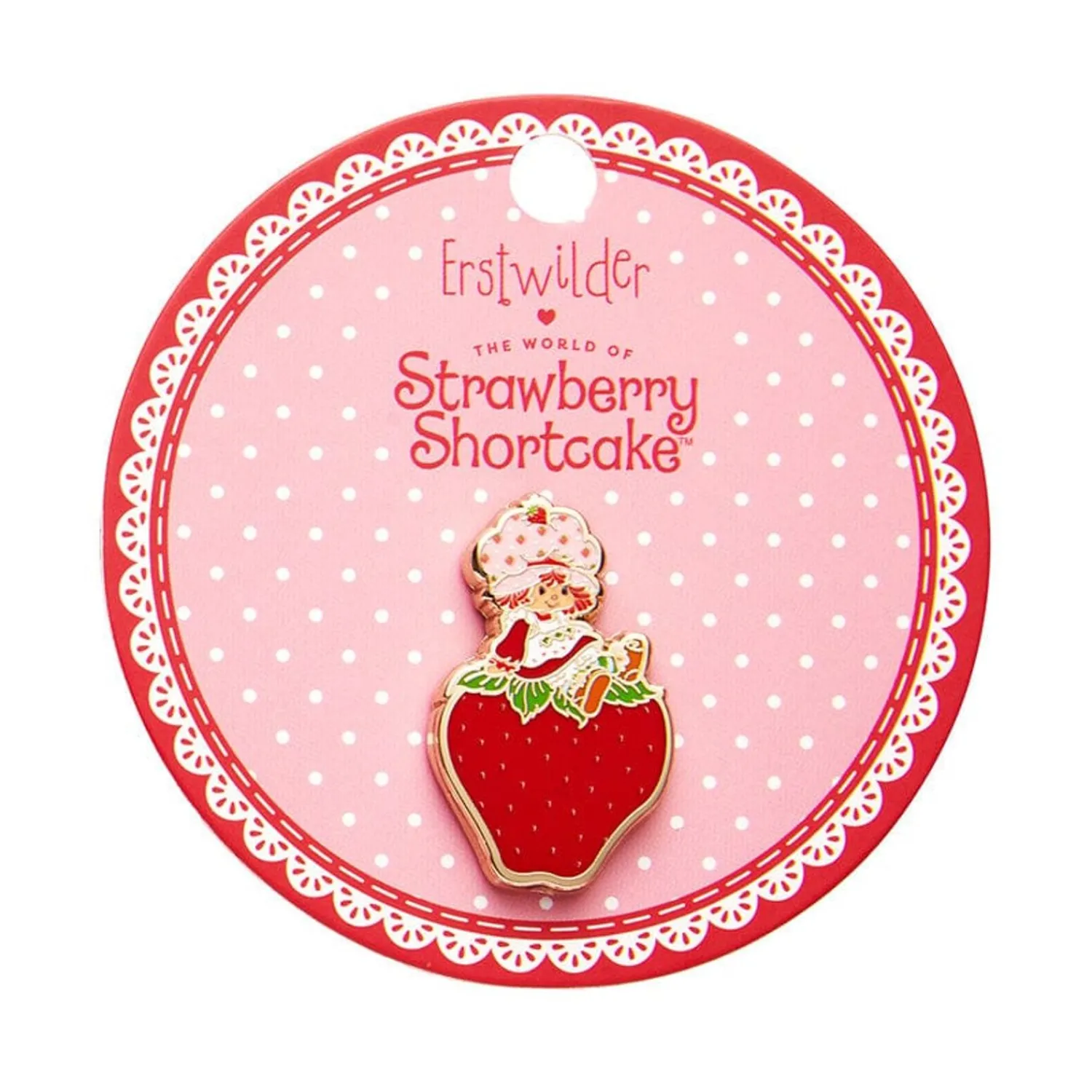 Sitting On A Strawberry Enamel Pin^Erstwilder New