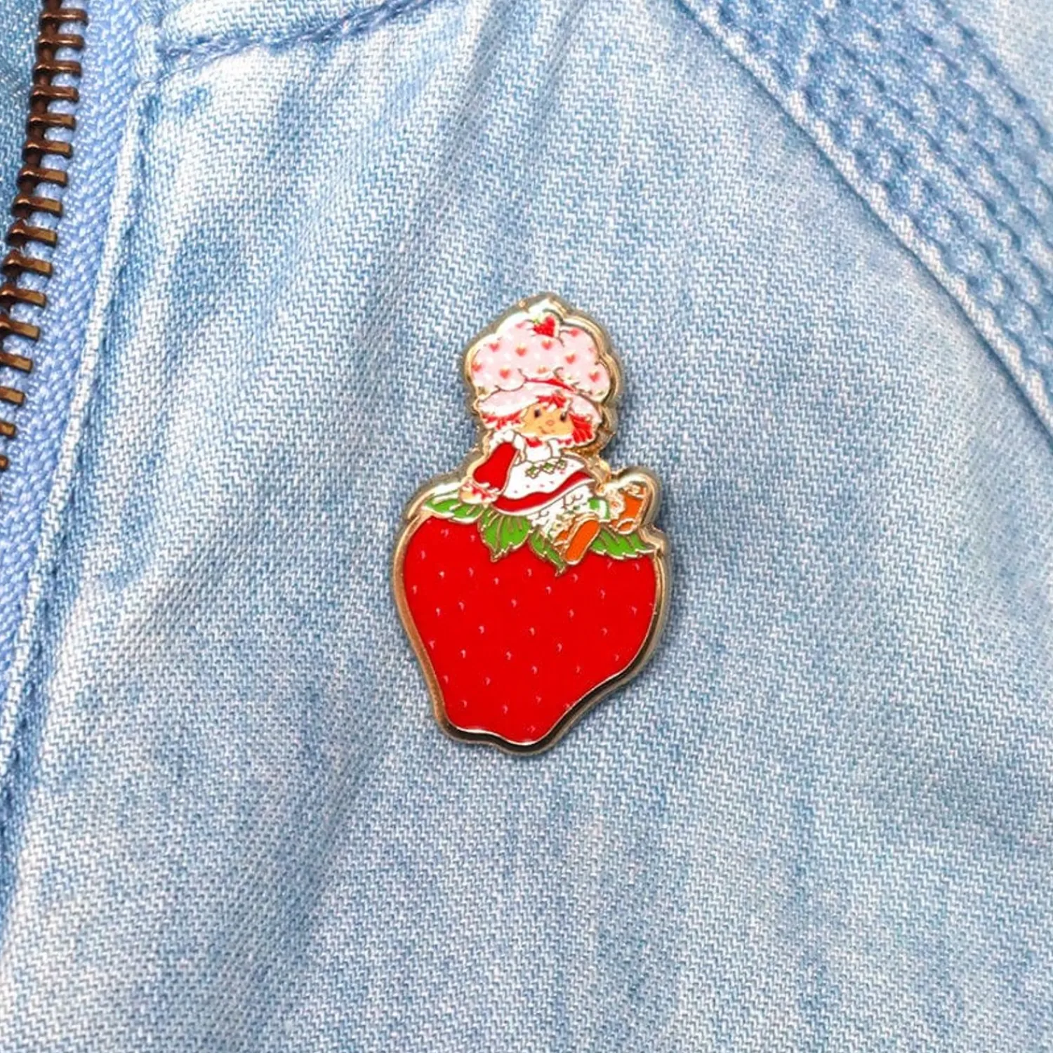 Sitting On A Strawberry Enamel Pin^Erstwilder New
