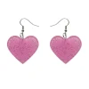 Solid Heart Glitter Resin Drop Earrings - Pink^Erstwilder Hot