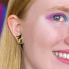 Spiffy The Supportive Dog Enamel Earrings^Erstwilder New