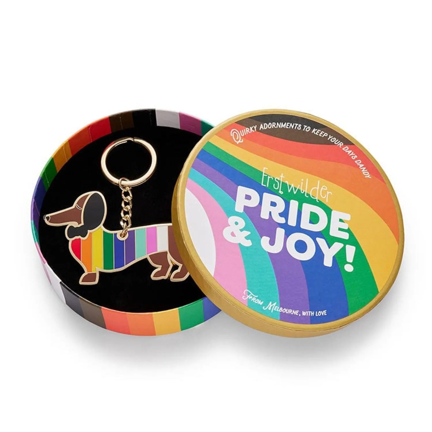 Spiffy The Supportive Dog Enamel Key Ring^Erstwilder Online