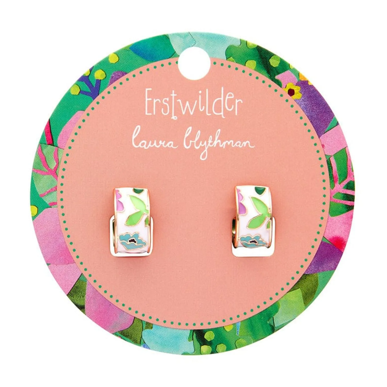 Spring To Life Enamel Huggie Earrings^Erstwilder