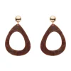 Statement Marble Resin Tear Drop Earrings - Brown^Erstwilder Online