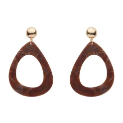 Statement Marble Resin Tear Drop Earrings - Brown^Erstwilder Online