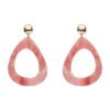 Statement Marble Resin Tear Drop Earrings - Coral^Erstwilder Sale