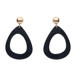 Statement Ripple Resin Tear Drop Earrings - Black^Erstwilder New