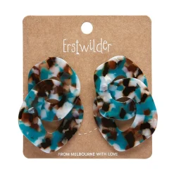 Statement Tort Chunky Chain Earrings - Blue^Erstwilder Discount