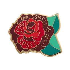 Stop And Smell The Roses Enamel Pin^Erstwilder Outlet