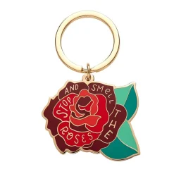 Stop And Smell The Roses Enamel Key Charm^Erstwilder Clearance