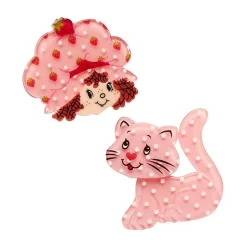 Strawberries And Custard Hair Clips Set - 2 Piece^Erstwilder Best
