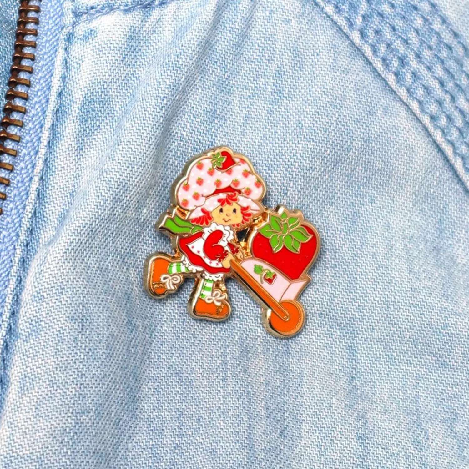 Strawberry Wheelbarrow Enamel Pin^Erstwilder