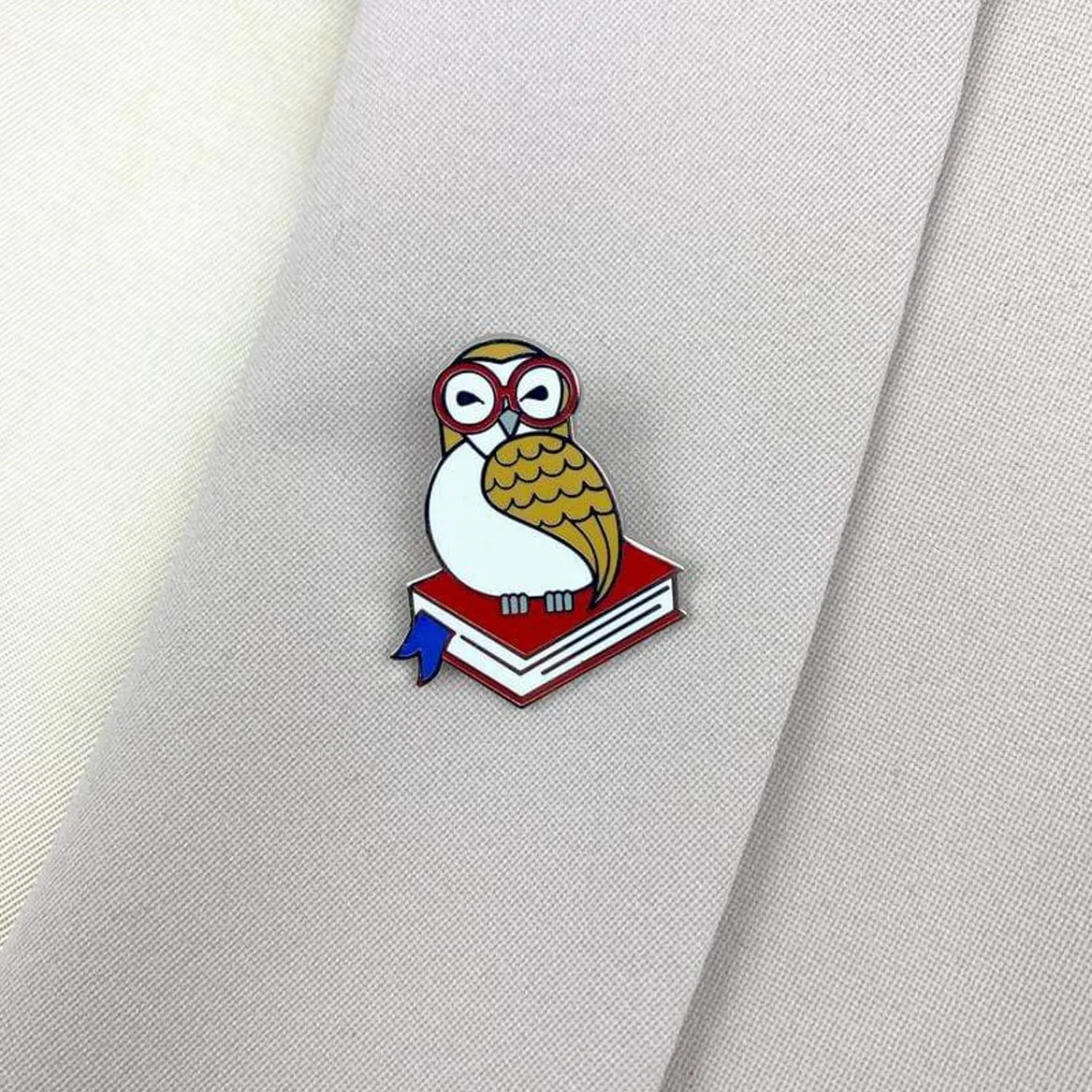 Studious Snow Owl Enamel Pin^Erstwilder Clearance