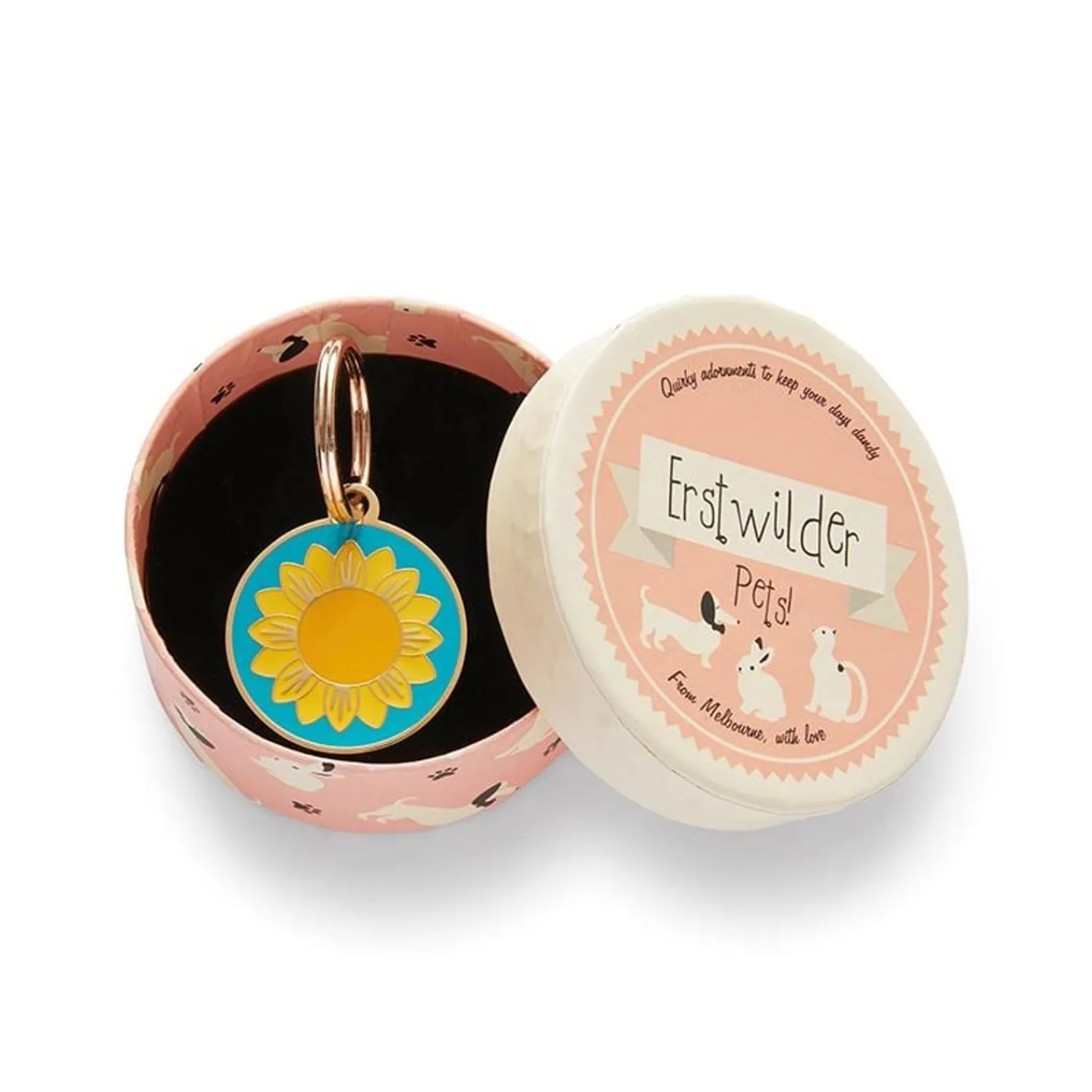 Sumptuous Sunflower Enamel Pet Charm^Erstwilder Outlet