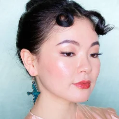 Swallow Ripple Glitter Resin Drop Earrings - Green^Erstwilder Sale