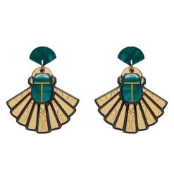 The Heart Of Egypt Scarab Drop Earrings^Erstwilder