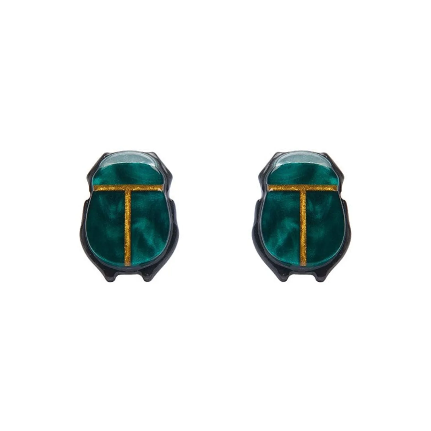 The Heart Of Egypt Scarab Stud Earrings^Erstwilder Outlet