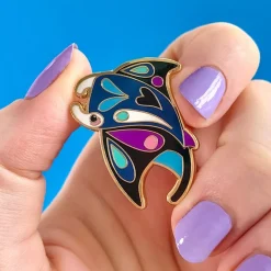 The Mercurial Manta Ray Enamel Pin^Erstwilder