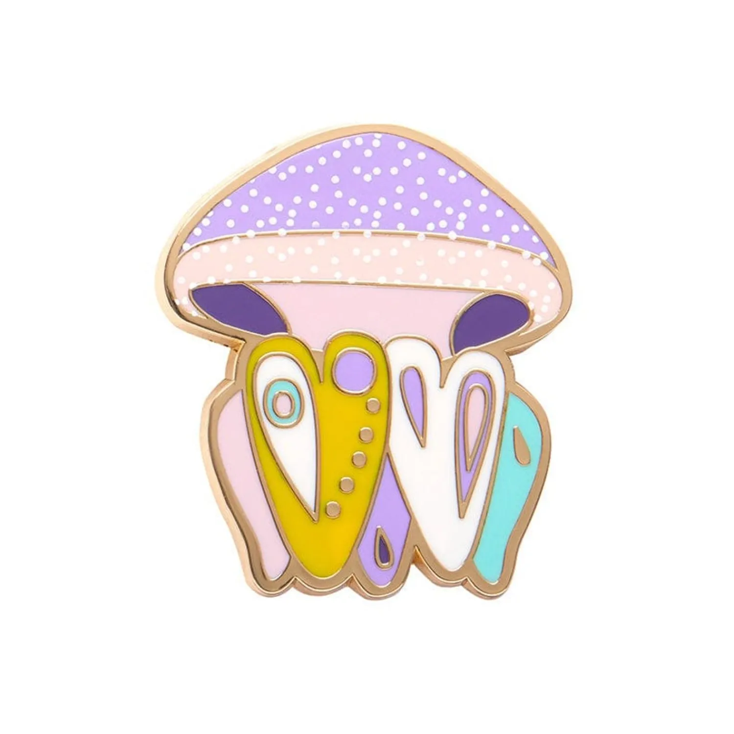 The Whimsical White Spotted Jellyfish Enamel Pin^Erstwilder Sale