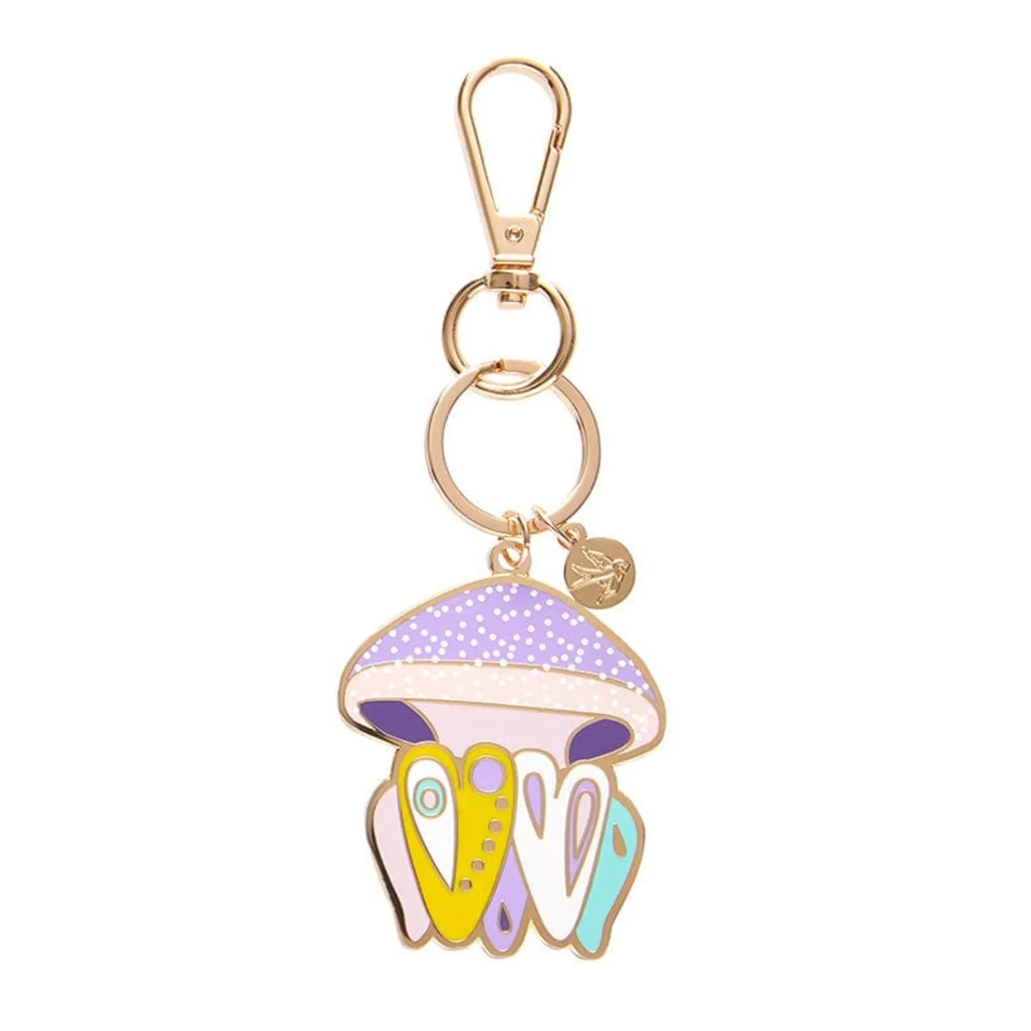 The Whimsical White Spotted Jellyfish Enamel Key Ring^Erstwilder