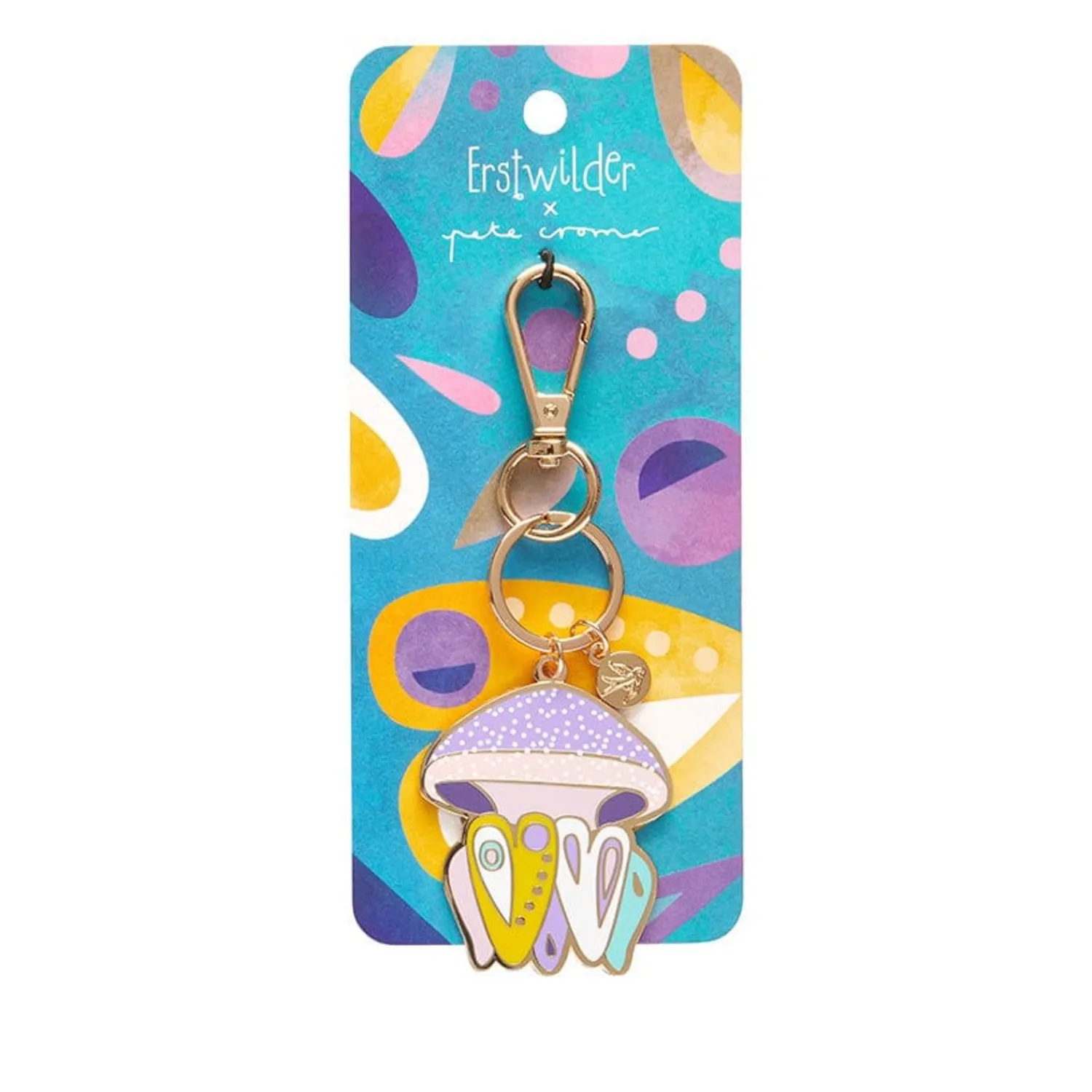 The Whimsical White Spotted Jellyfish Enamel Key Ring^Erstwilder