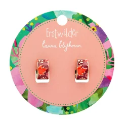 Turn A New Leaf Enamel Huggie Earrings^Erstwilder Sale