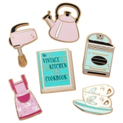 Vintage Kitchen Enamel Pin Pack - 6 Piece^Erstwilder New