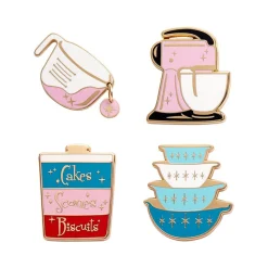Vintage Kitchen Enamel Pin Pack - 4 Piece^Erstwilder Outlet
