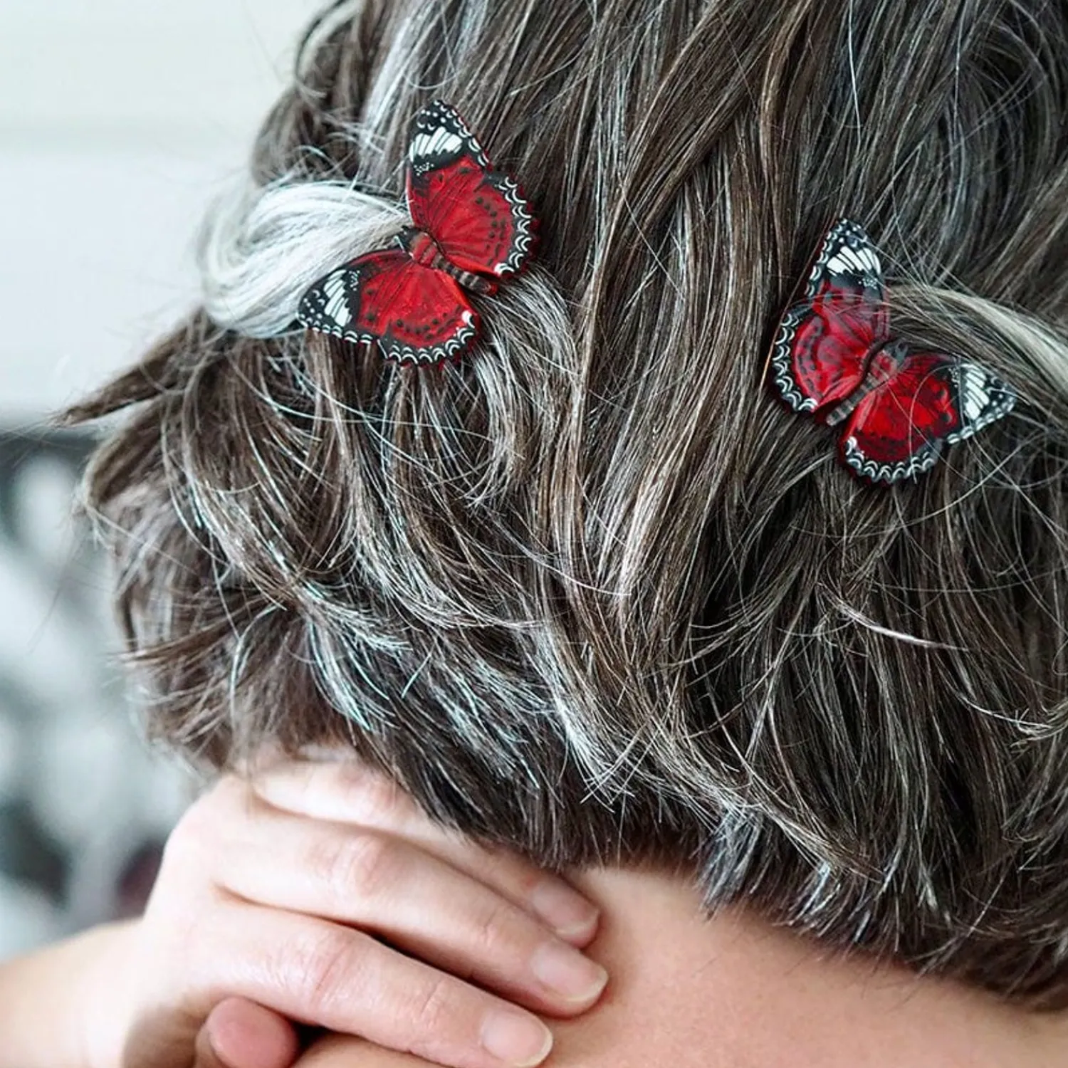 Wings Laced In Red Hair Clips Set - 2 Piece^Erstwilder Discount