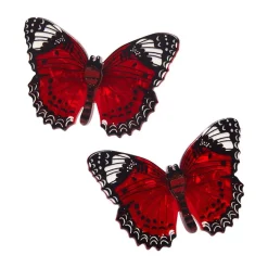 Wings Laced In Red Hair Clips Set - 2 Piece^Erstwilder Discount