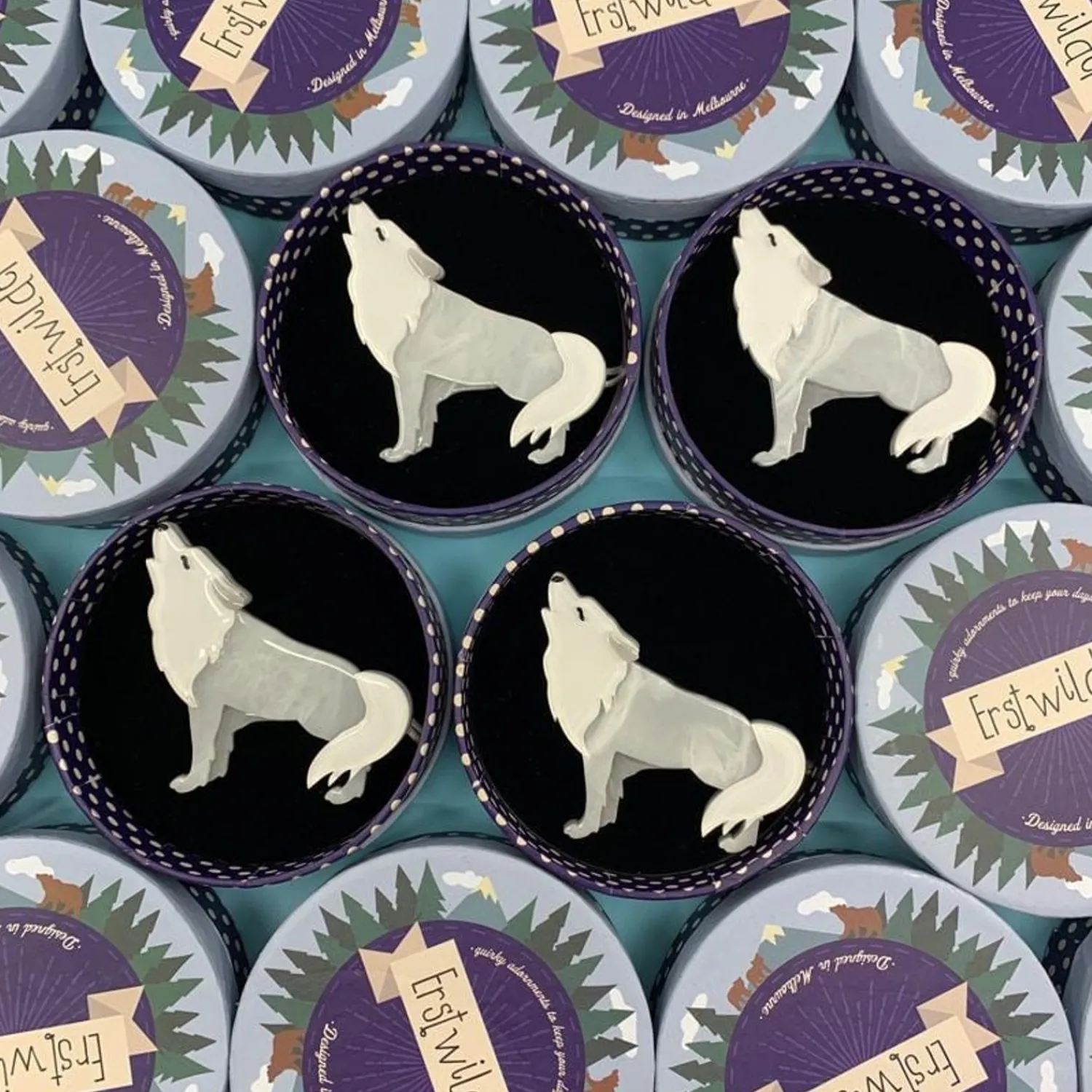 Wolfpack Of One Brooch^Erstwilder New